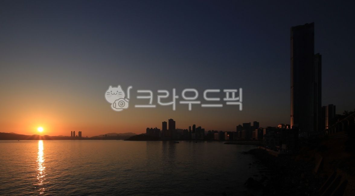 야경,바다,해운대,엘시티,해운대해수욕장,광안리,광안대교,동백섬,자연,황혼,일몰,레드스카이,하늘