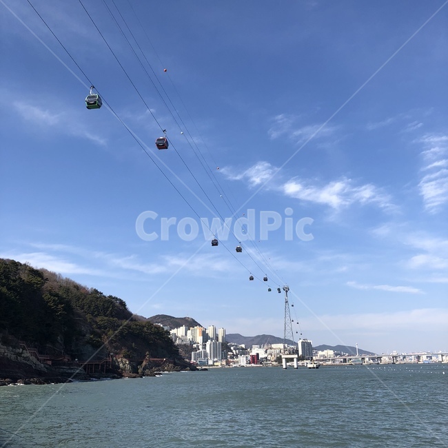 해상케이블카,부산케이블카,바다,바다위풍경,케이블카풍경,도시,풍경,city,landscape,한국도시풍경,한국도시경관,korea cityscape,adventure,모험,leisure activities,레저 활동,construction crane,건설 크레인