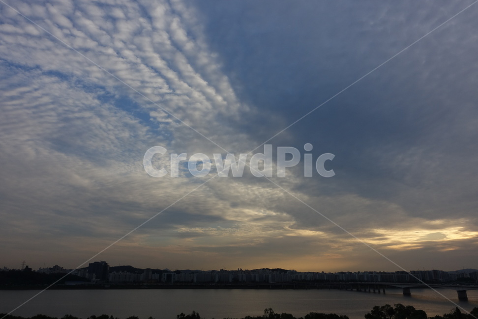 석양,일몰,어스름,nature,자연,outdoors,옥외,sky,뭉개구름,구름