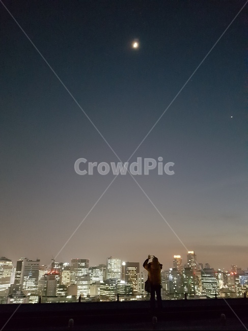 야경,달,보름달,옥상,건물,야경,밤,풍경,nightscape,night,landscape,nature,자연,outdoors,옥외