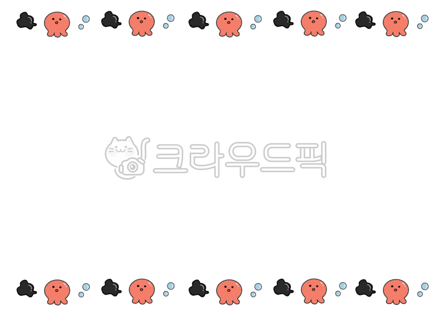 굿노트스티커,png,다이어리꾸미기,다꾸,프레임,손그림,다꾸스티커,문어,테두리