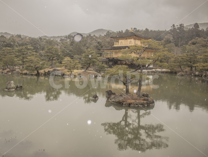 금각사,눈,반영,일본,교토,겨울,계절,winter,season,해외,외국,세계,foreign,oversea,world,랜드마크,landmark,tourist attraction,종교,신앙,religion,belief,faith