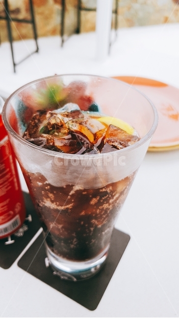 탄산,탄산음료,콜라,컵사진,각얼음