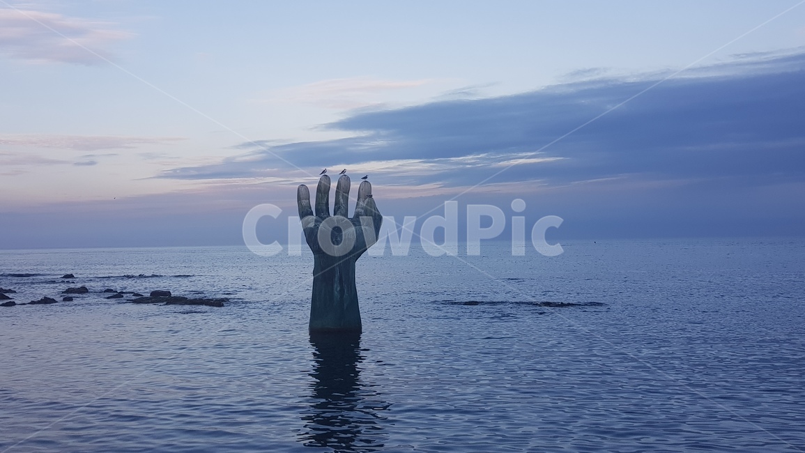 포항,한국,호미곶,관광지,상생의손,조각상,동상,석상,조형물,statue,bronze statue,stone statue