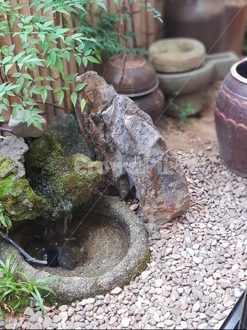한옥,정원,물,조경,수석