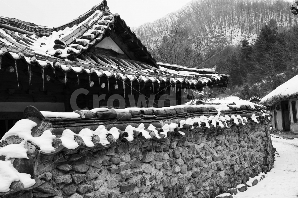 건물,한옥,초가,마을,시골,시골,마을,풍경,landscape,country,rural,town,한국전통,한국문화,korean traditional,korean culture,흑백,모노톤,monochrome,black and white
