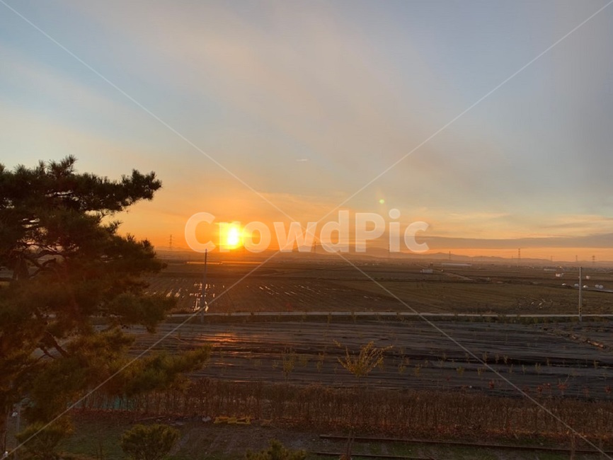 노을,자연,풍경,배경,해,노랗다,가을,한국,sunset,nature,scenery,background,sun,yellow,fall,korea,view,해질녘,산업,industry,industrial,농업,농사,agriculture,farming,farming industry