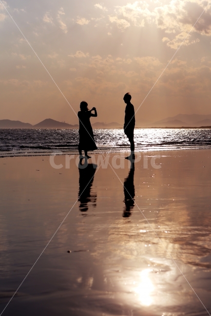 노을,사랑,동반자,부부,추억,자연,풍경,nature,landscape,해변,바다,beach,sea,여행,휴가,traveling,vacation,trip,사람,인물,인간,human,person,연인,커플,사랑,lover,couple,silhouette,실루엣