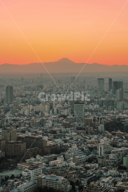 도쿄,후지산,노을,도쿄풍경,풍경,감성사진