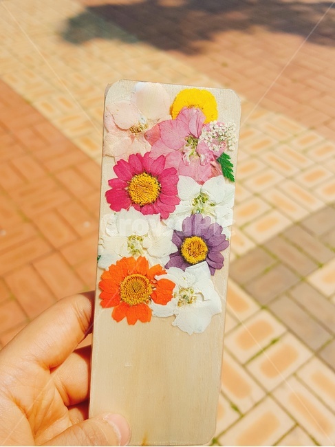 압화,꽃,책갈피,꽃잎,나무책갈피