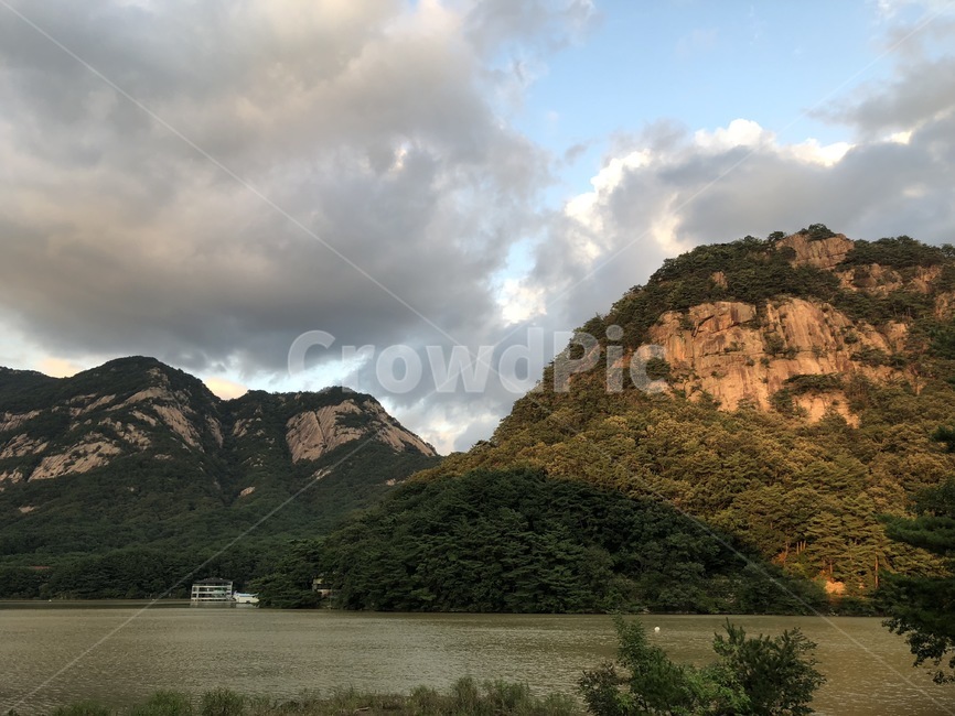 산정호수,포천,호수,자연,nature,산,구름,풍경