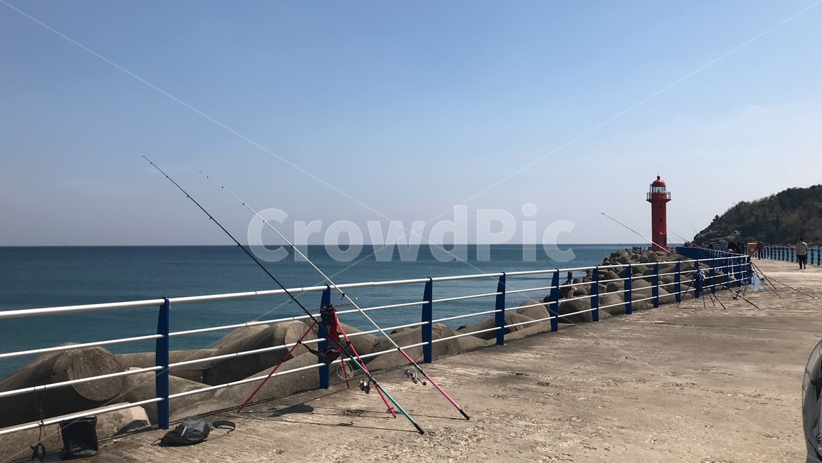 바다,바닷가,방파제,낚시,낚시대,취미,등대