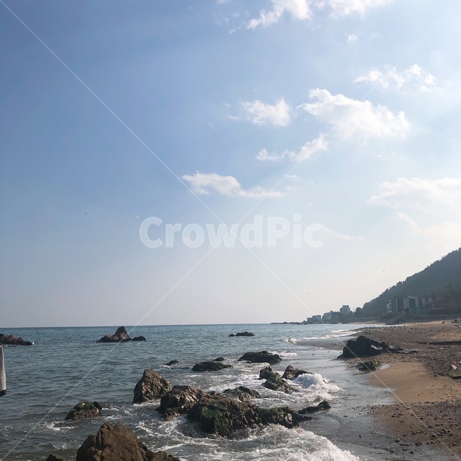 바다,하늘,구름,파도,풍경