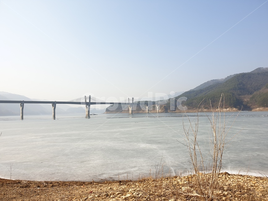 강,겨울,얼음,댐,자연,겨울,계절,winter,season