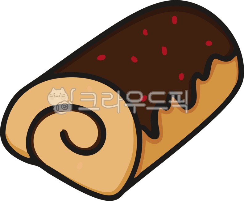 Bread,dessert,bakery,cafe,line drawing,roll cake,line,drawing,cake,chocolate,whipped cream,illustration,decoration,dakku,sticker,simple,simple,cute,baby,point,bakery,food,snack