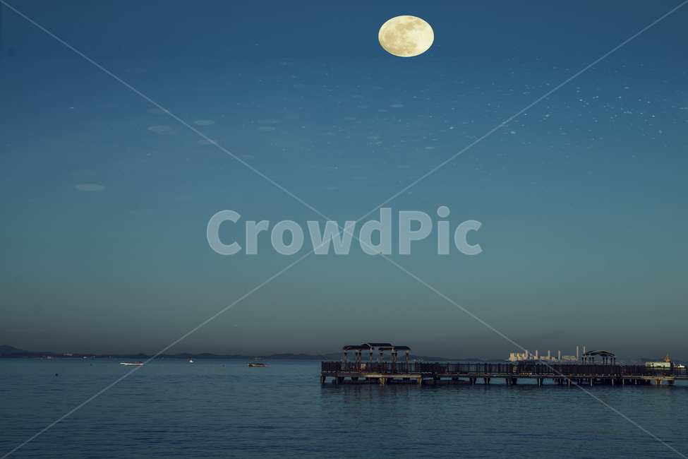 바다,새벽,풍경,달,landscape,궁평항,자연,풍경,nature,landscape,야경,밤,nightscape,night