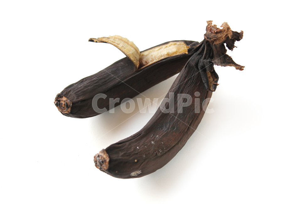 바나나,열린,오픈,노란색,검은색,검정,브라운,갈색,어두운,흰배경,더러운,썩은,과일,썩은과일,열매,음식,fruit,banana,open,black,yellow,brown,dirty,dark,white,food,바나나속,바나나껍질,껍질,음식,식재료,요리,food,cook,meal,dishes,food reserves,과일,열매,fruit