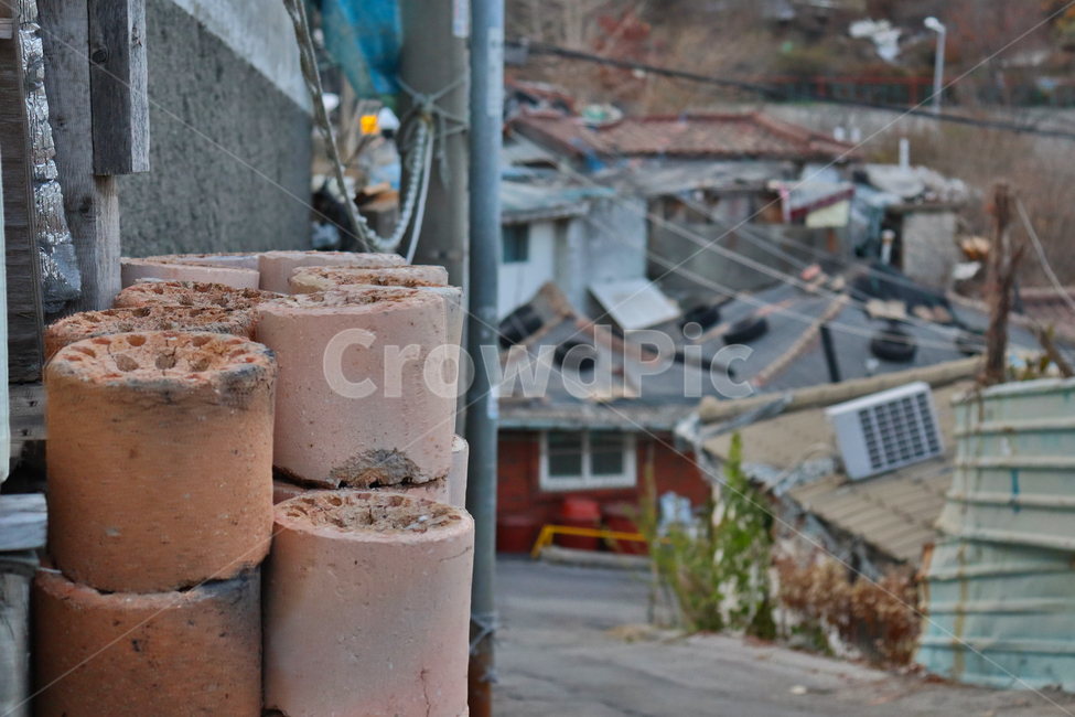 연탄,연탄재,백사마을,판자촌,시골,난방,겨울,연료,달동네,골목길,alley