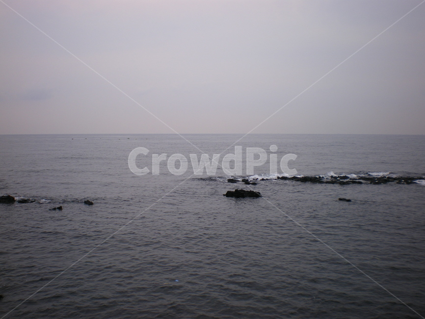 바다,구름,안개,하늘,sea