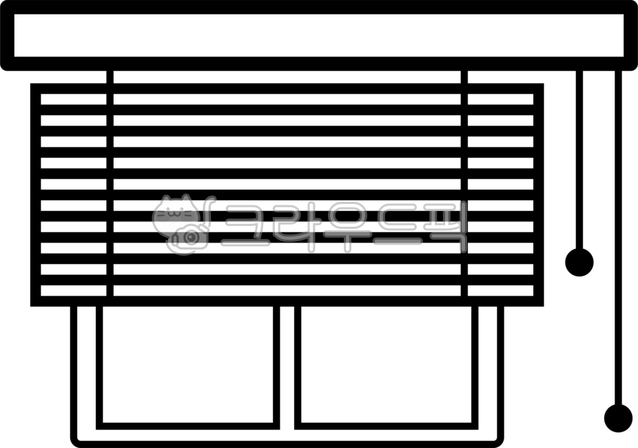 블라인드,암막,암막커튼,커튼,blinds,blind,흑백,일러스트,창문,window,윈도우
