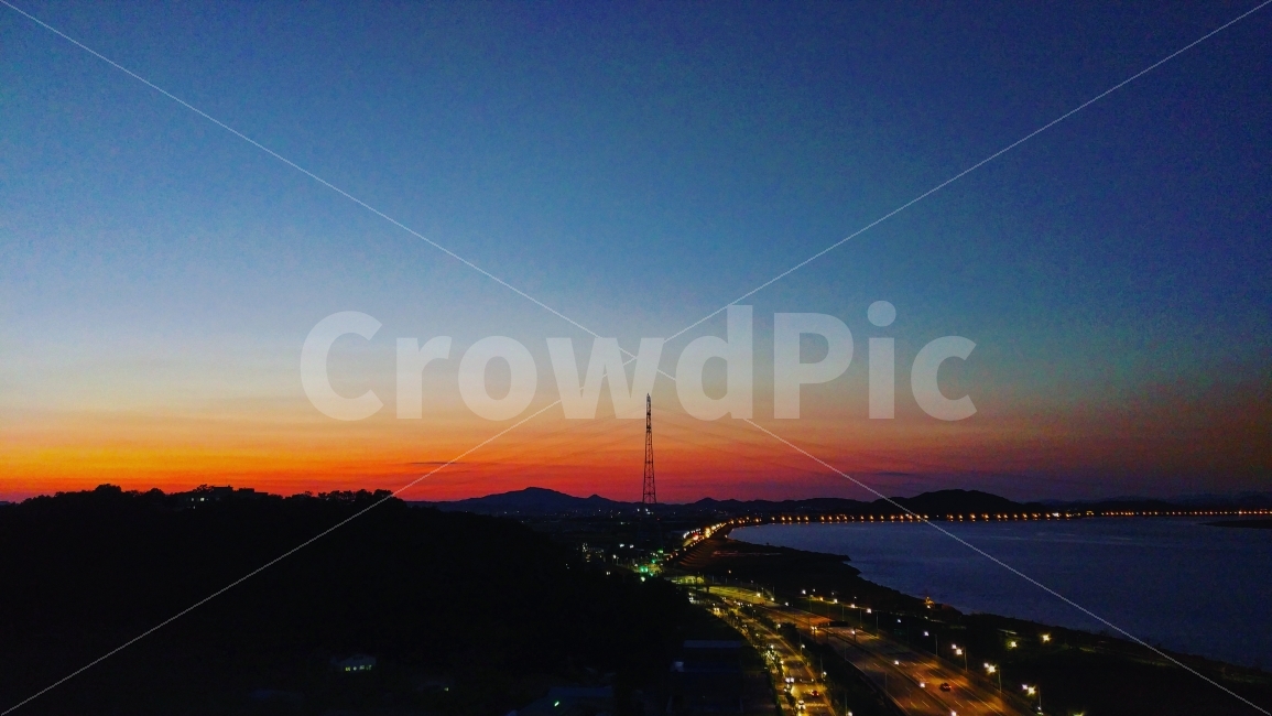저녁노을,석양,저녁,강변,야경,한강,김포,철탑,도시,풍경,city,landscape,교통,교통수단,traffic,transportation,야경,밤,nightscape,night,nature,자연,scenery,outdoors,옥외,경치