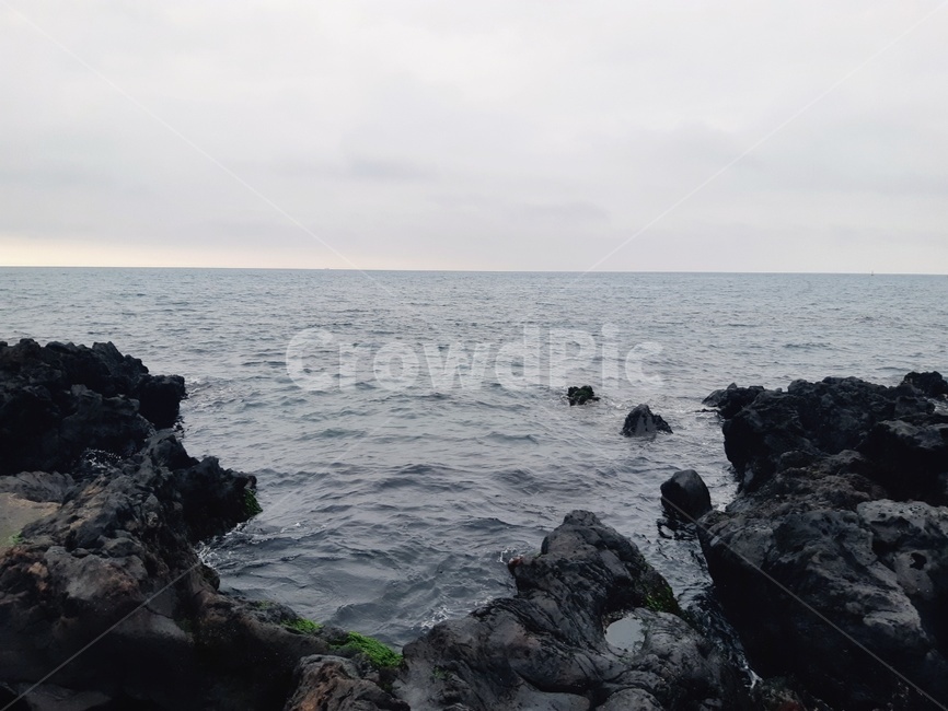 바다,하늘,돌,풍경,제주바다,제주도,물,바닷가