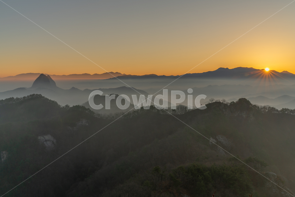 Maisan Mountain,natural scenery,clown stick,sight,Sunrise