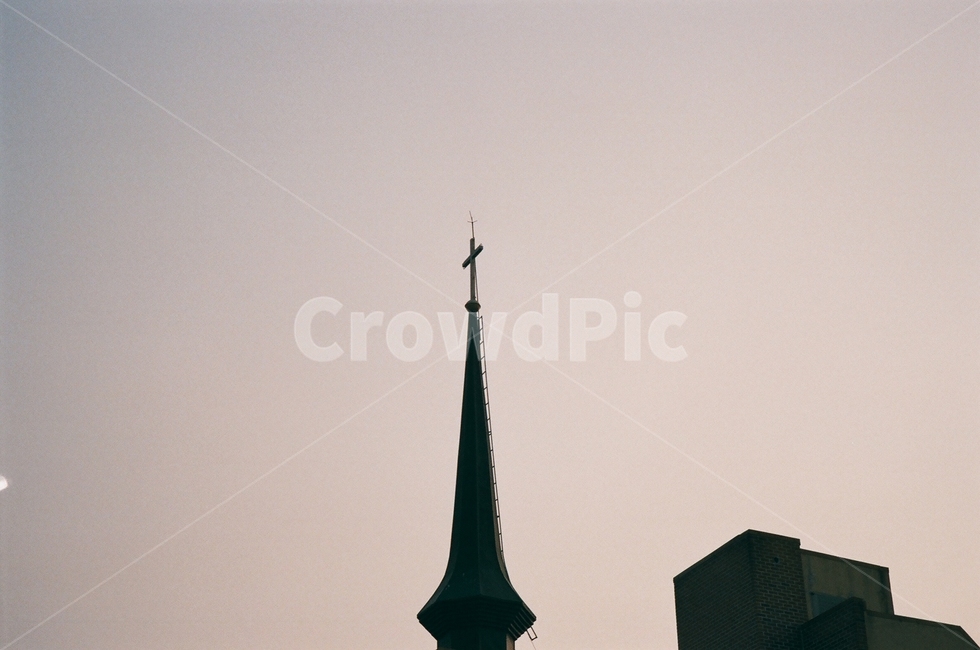 필름,교회,십자가,하늘,성당,종교,신앙,religion,belief,faith