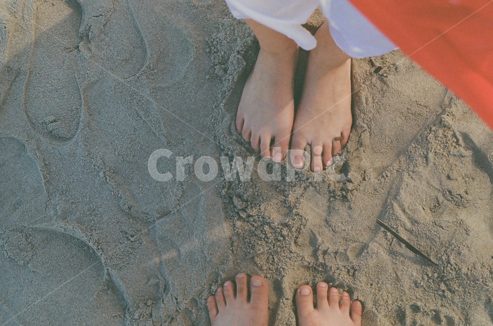 barefoot,바다,발,모래,맨발