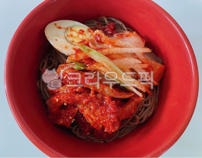 Stingray Sashimi,egg,cucumber,fruit,Sashimi Mixed Noodles,Meal,pickled radish,noodle,pear,Stingray Sashimi Mixed Noodles,Seasoning Sauce,Boiled egg,Food,raw fruit,Sashimi Bibim Makguksu,Makguksu,food,Stingray Sashimi Bibim Makguksu,meal,Bibim Makguksu,Boi