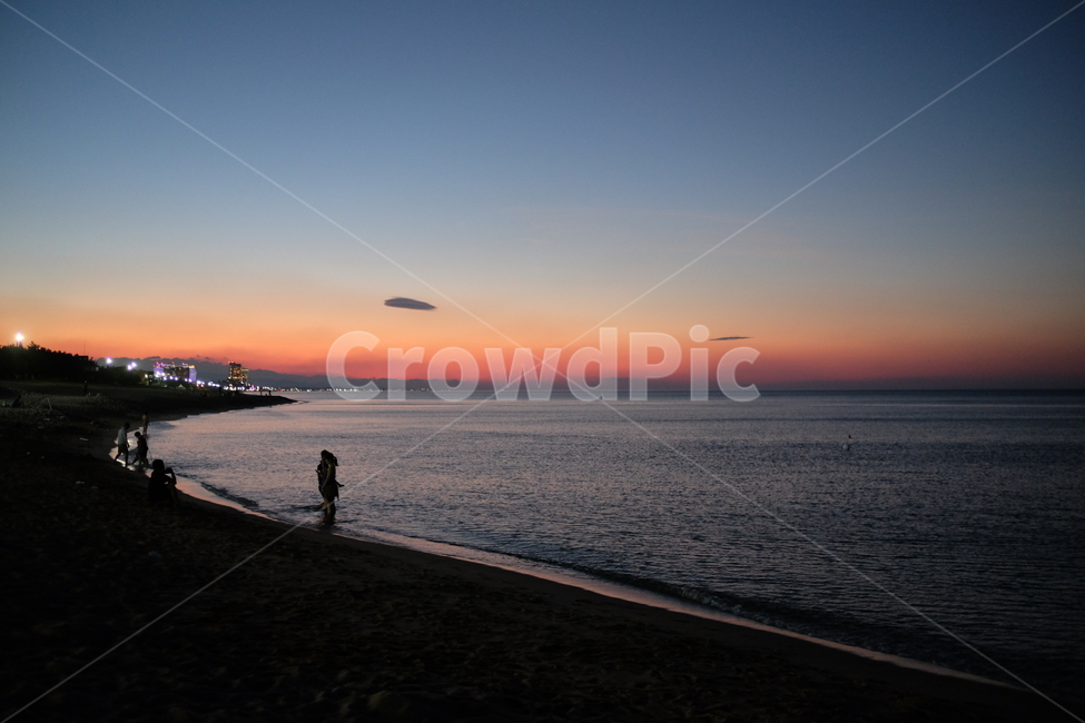 강릉,안목해변,바다,모래사장,노을,땅거미,자연,풍경,nature,landscape,해변,바다,beach,sea,사람들,대중,군중,other people,crowd