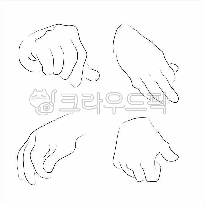 손,손모양,잡고있는,hand,line,drawing