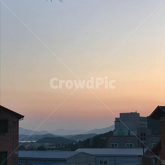 자연,풍경,감성,하늘,노을,옥상,해