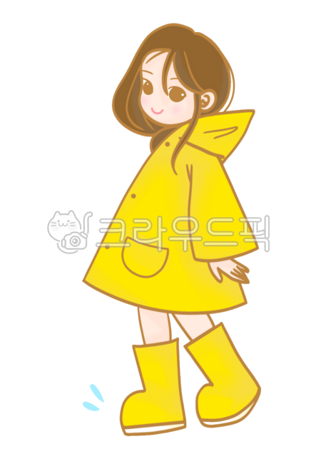 사람, person, 우비, raincoat, 비옷, 사진,이미지,일러스트,캘리그라피 - mj12v작가