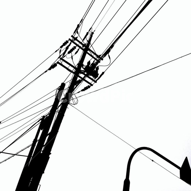 전봇대,표지판,흑백,전선,전신주,흑백,모노톤,monochrome,black and white,에너지산업,energy industry,누끼,remove background