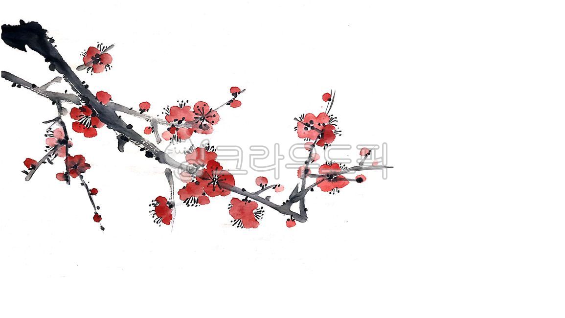 매화,홍매화,사군자,수묵화,문인화,동양화,한국화,flower,꽃