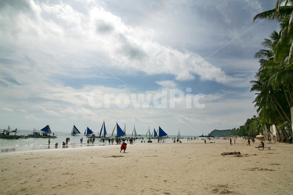 보라카이,해변,해수욕장,하늘,구름,맑음,나무,해외여행,해변,바다,beach,sea,해외,외국,세계,foreign,oversea,world,사람들,대중,군중,other people,crowd