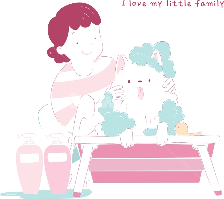 강아지,여자,목욕,가족,욕조,스케치,라인디자인,일러스트,동물,animal,포유류,mammal,개,강아지,dog,doggy,사람,인물,인간,human,person,여성,여자,woman,female,lady,그래픽,일러스트레이션,graphic,illustration