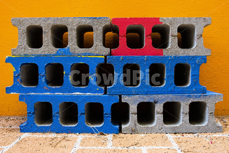 벽돌,컬러,색감,brick,color,파랑,빨강,red,blue