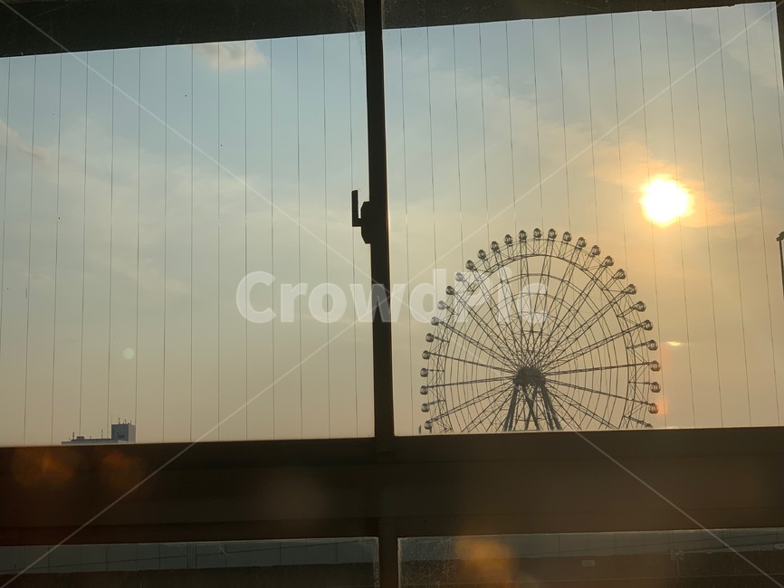 관람차,석양,일본,감성,노을