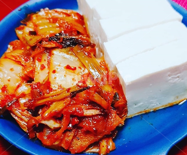 음식,안주,술안주,두부,김치,두부김치,볶음김치,요리