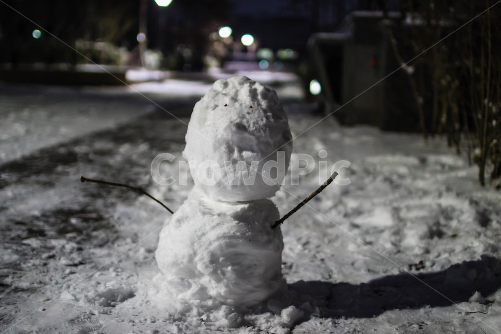 눈사람,겨울,꼬마눈사람,겨울밤,눈,nature,자연,outdoors,옥외,snow,snowman,winter