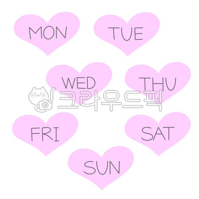 mon, monday, tue, tuesday, wednesday, 사진,이미지,일러스트,캘리그라피 - 뇸뇸뇸작가