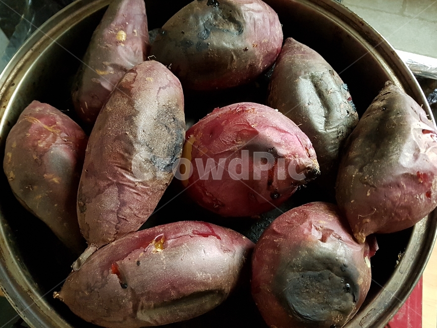 chestnut sweet potato,sweet potato,winter snack,Roasted Sweet Potato,Making roasted sweet potatoes