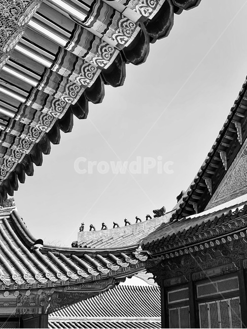 경복궁,흑백,한옥,궁궐,기와,기와집,ancientpalace,GyeongbokgungPalace,고궁