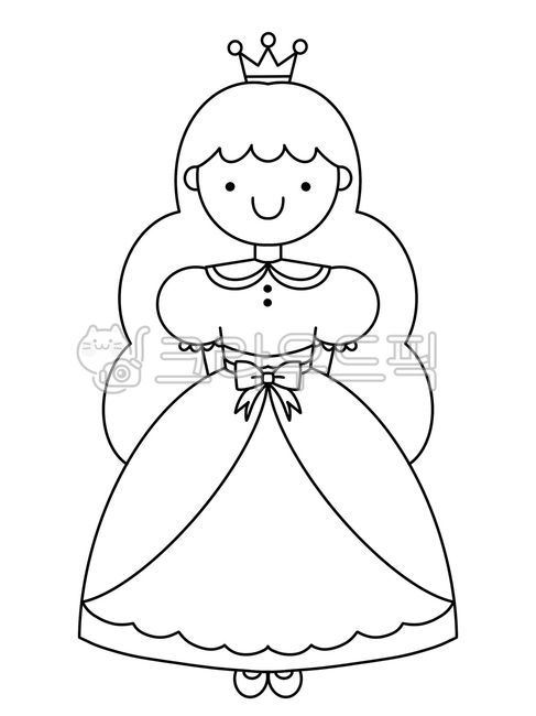 색칠놀이,공주놀이,공주색칠,드레스,왕관,공주,치마