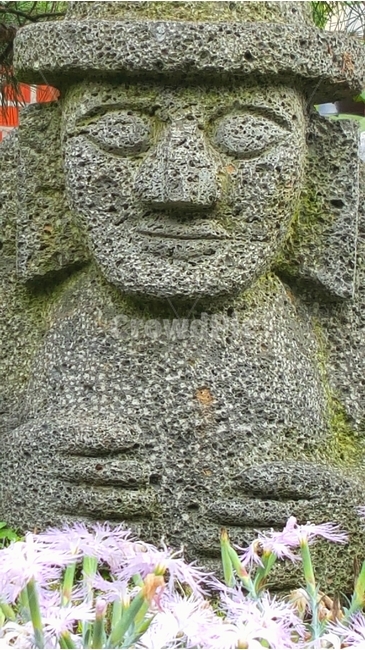 하루방,돌,꽃,옛것,상징성,제주도,jeju,jeju island,조각상,동상,석상,조형물,statue,bronze statue,stone statue,head,머리,archaeology,고고학