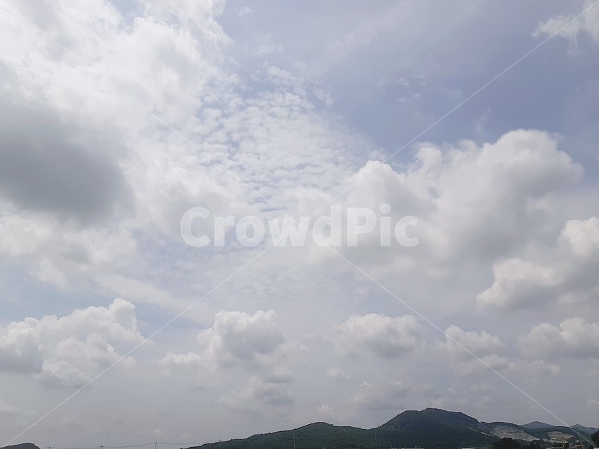 자연,sky,하늘,cloud,구름,양떼,층,몽실몽실