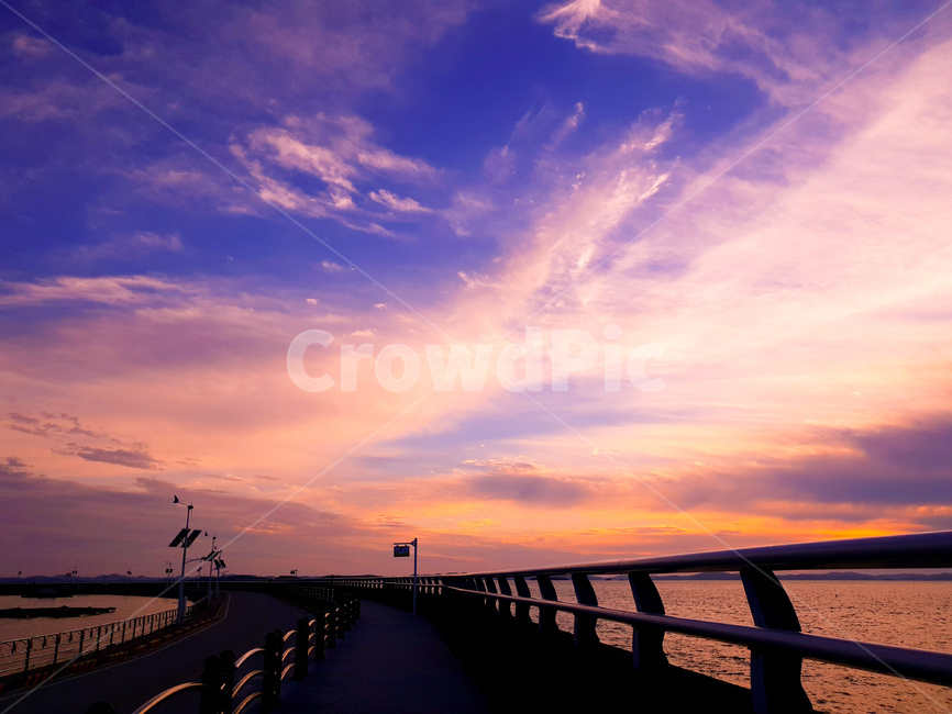 바다,풍경,일몰,남당리,구름,하늘,자연,풍경,nature,landscape,water,물,waterfront,워터 프론트,building,건물,bridge,다리