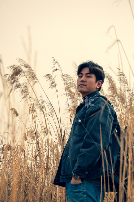 갈대,고독함,정취,외로움,서정적,가을,계절,fall,autumn,season,사람,인물,인간,human,person,남성,남자,man,male,고독함,외로움,쓸쓸함,우울함,슬픔,lonely,solitary,grass,잔디,plant,식물,lawn,jacket,재킷,coat,코트,reed